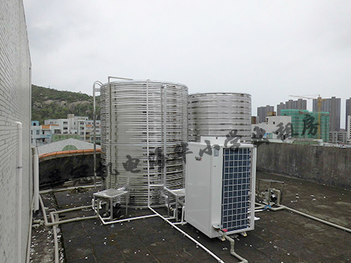 藍冠機電海華小學出租房空氣能熱水器工程