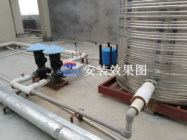 珠海邁科空氣能熱水器工程現場施工圖