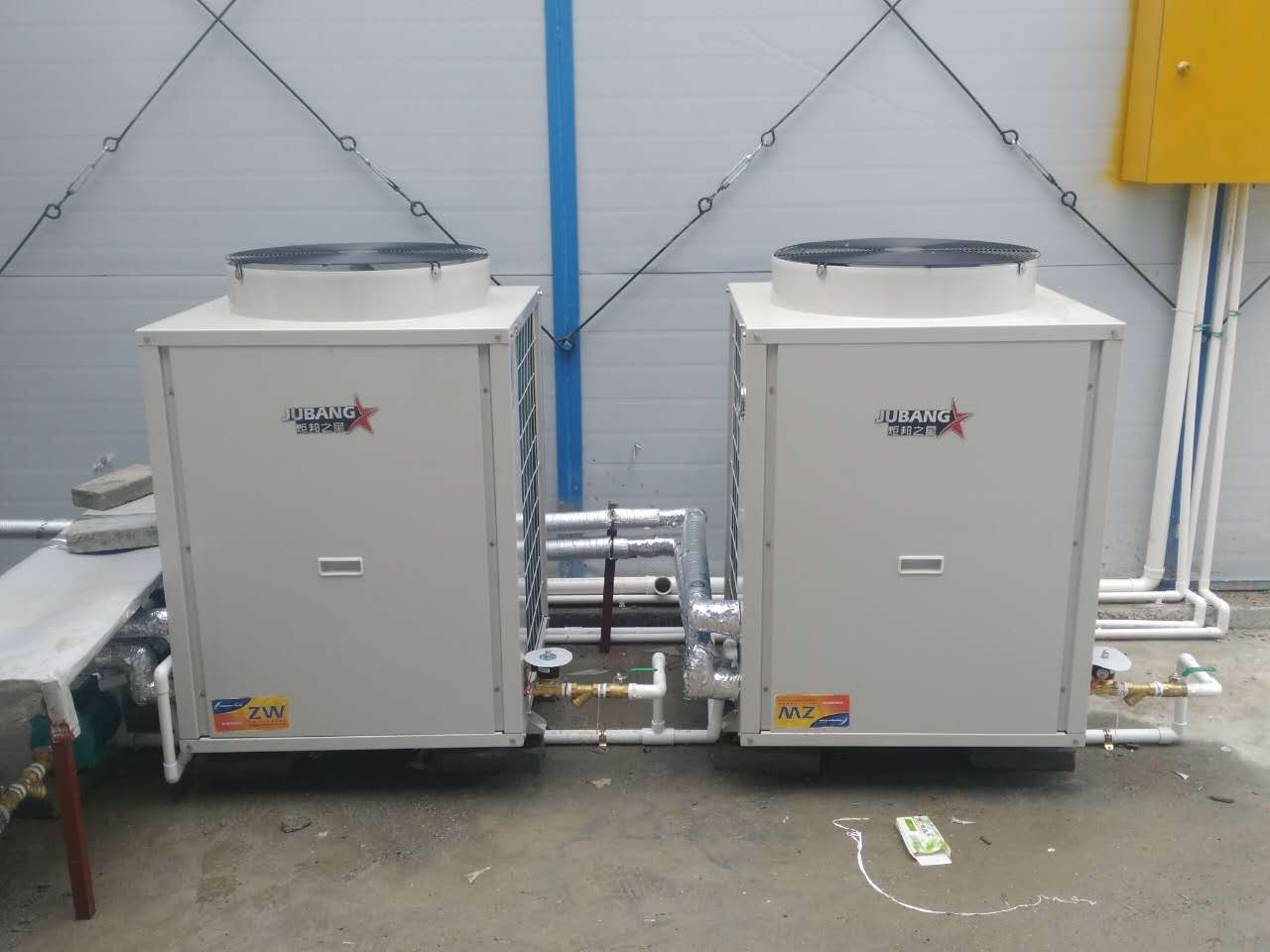 藍冠機電大型商用（非家用）空氣能熱水工程產品