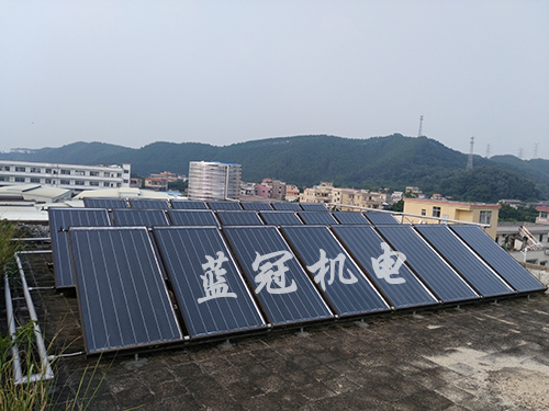 藍冠機電酒店平板太陽能熱水器熱水工程