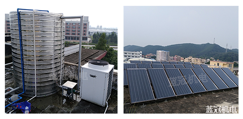 江門澳華特種水產飼料有限公司工廠太陽能空氣能熱水工程整合圖