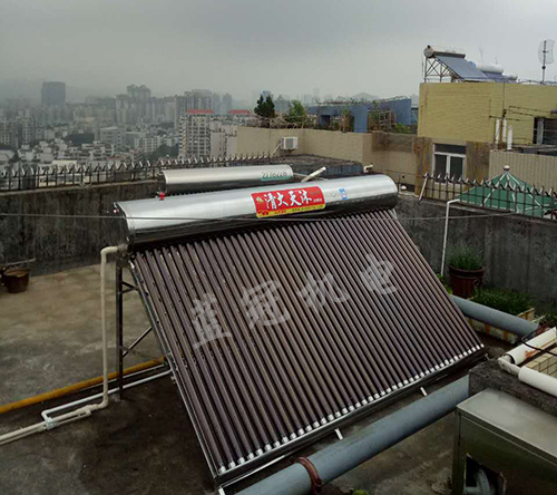 中山張總別墅太陽能空氣能熱水工程