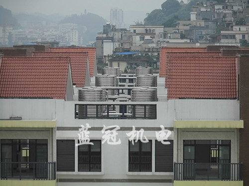 藍冠機電肇慶華潤水泥工廠員工宿舍空氣能熱水工程