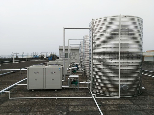 陽江貝斯特外國語學校宿舍熱水工程二期（4臺10P空氣能熱水器+4個10噸水箱）